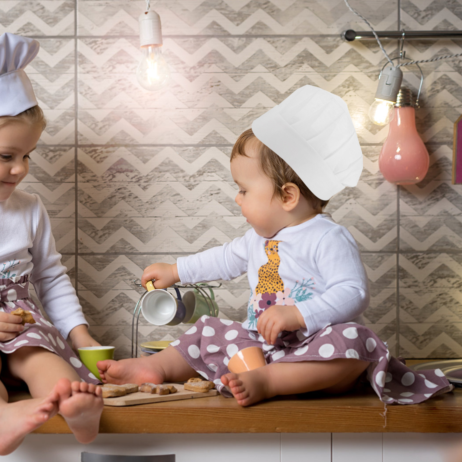 Kitchen For Baking - 15Pcs Disposable Kids Chef Hats Small