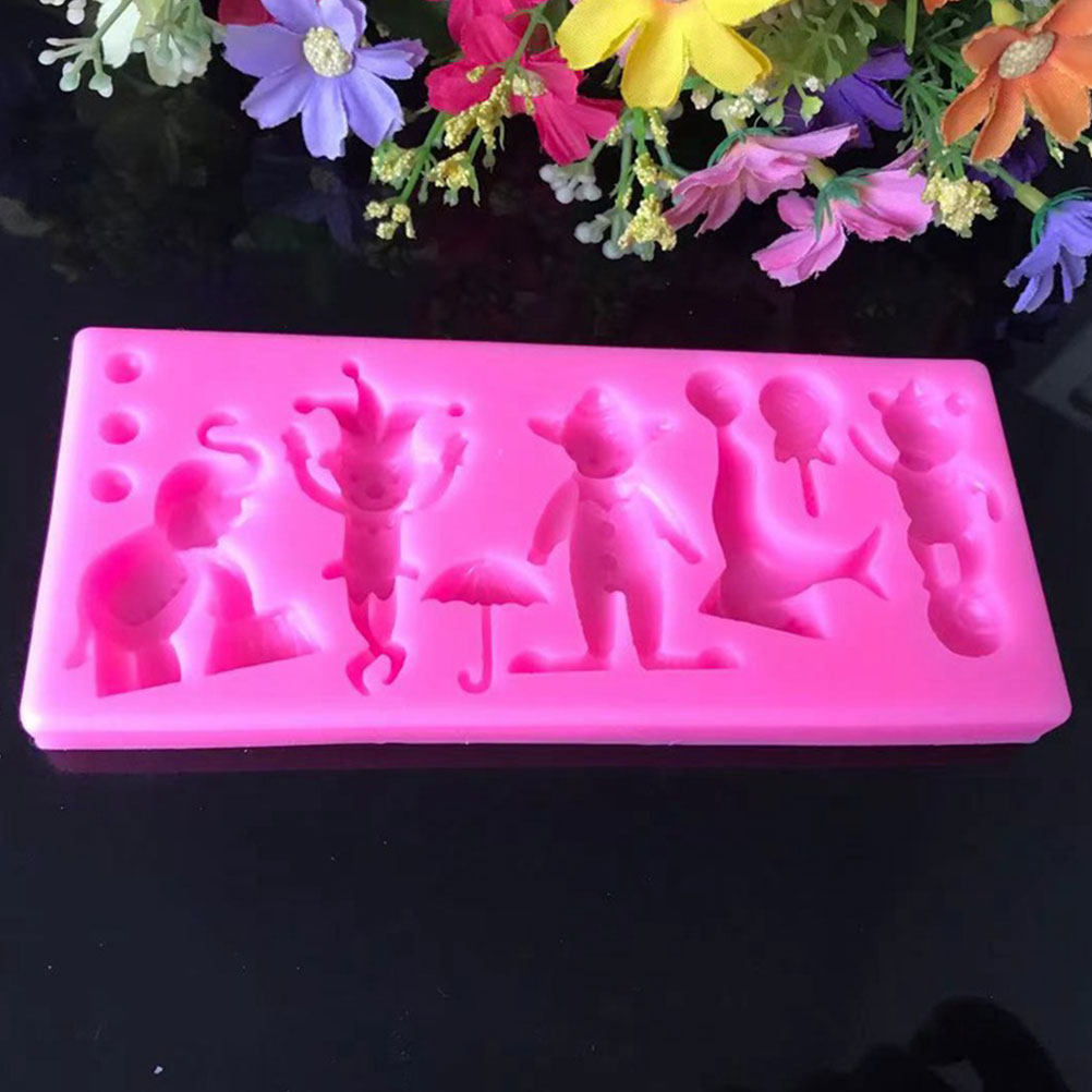 Silicone Cake Mold - 2Pcs Silicone Circus Fondant Mold Cake