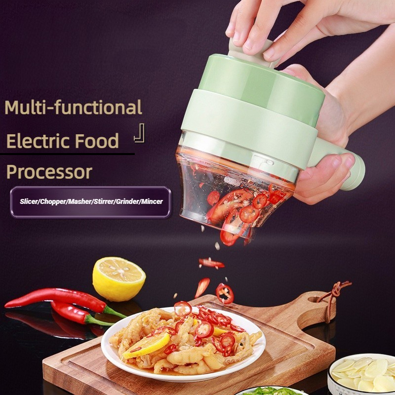 Kitchen Q - Wireless Electric Food Processor Vegetable Cutter