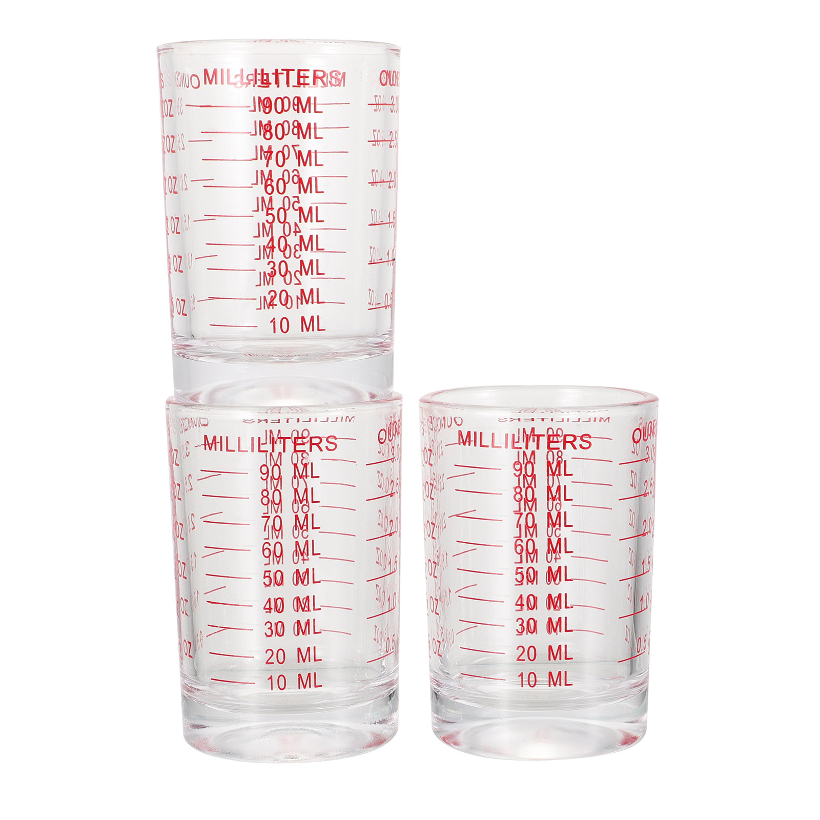Kitchen Baking Scale - 3Pcs Glass Measuring Cups Set with