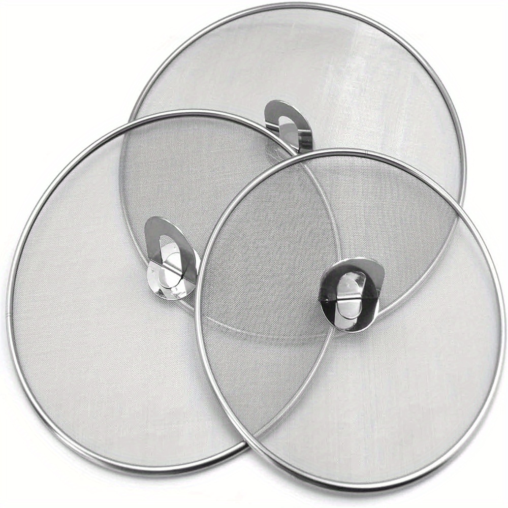 Kitchen Baking Pan Set - 3pcs/pack Splatter Screen for Cooking Stainless