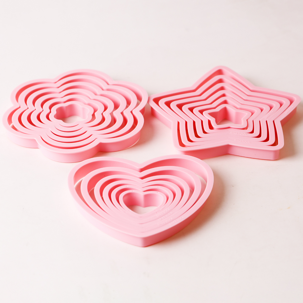 1set/3sets Pink Heart Star Flo - огляд і ціна Kitchen Baking Items