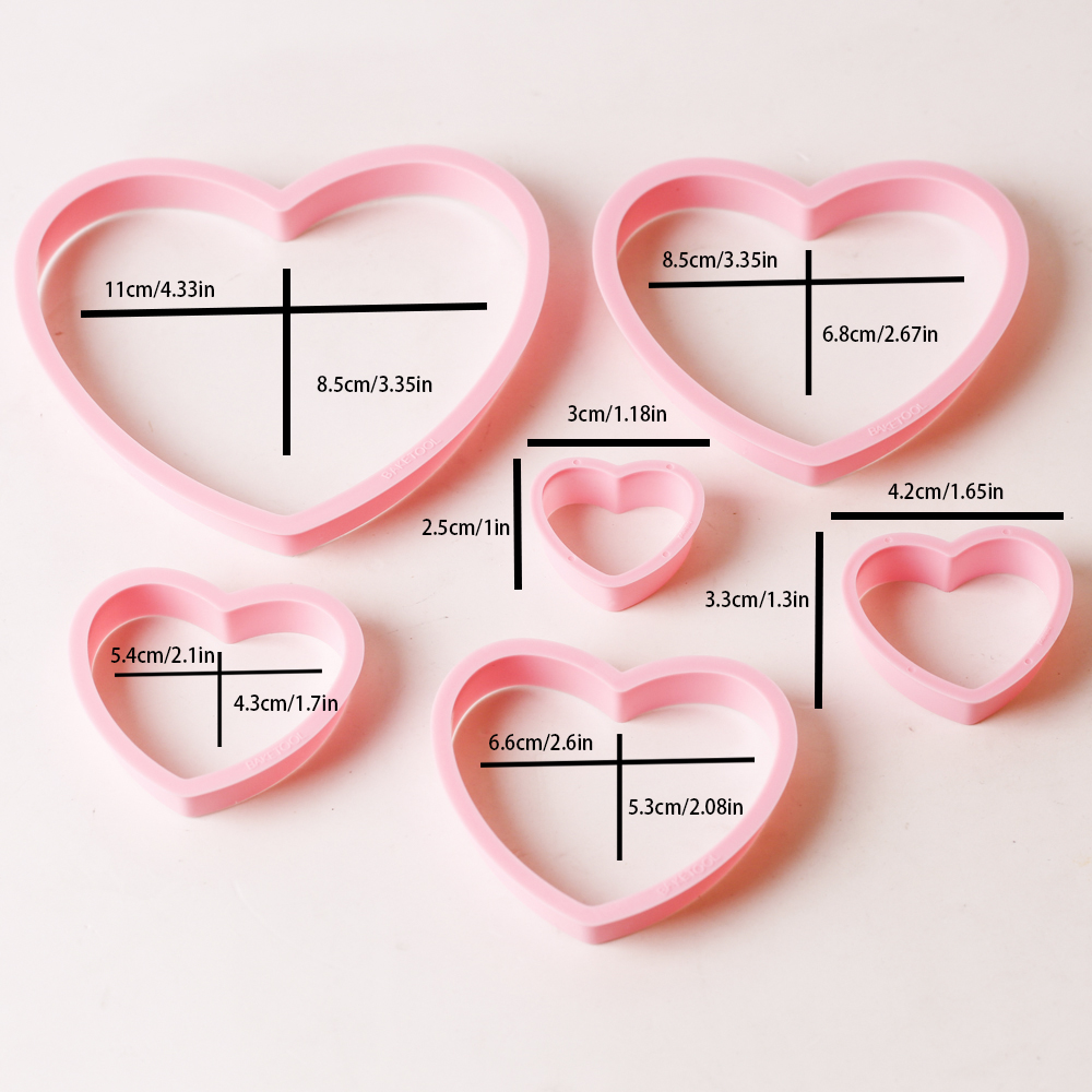 1set/3sets Pink Heart Star Flo - огляд і ціна Kitchen Baking Items