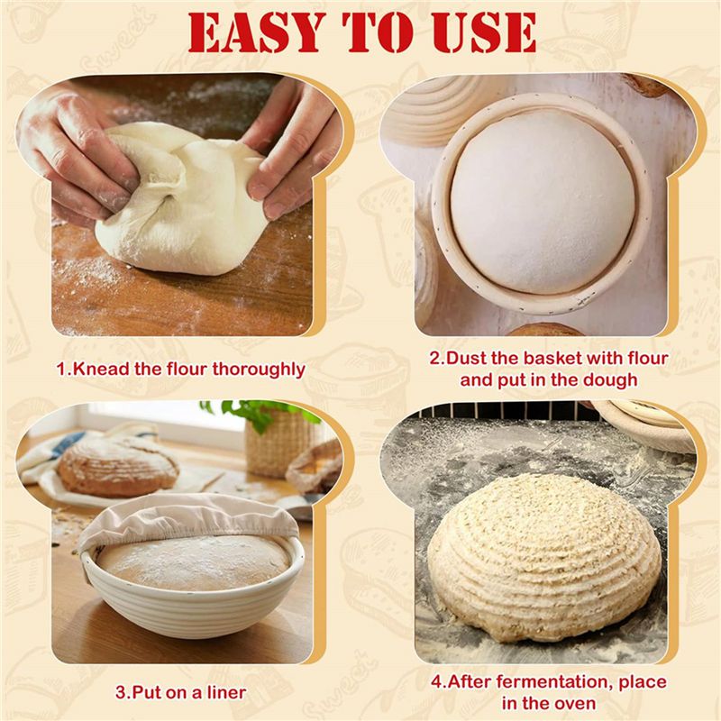 Y51A-18Pc 5Inch Banneton Bread - огляд і ціна Proofing Basket Banneton
