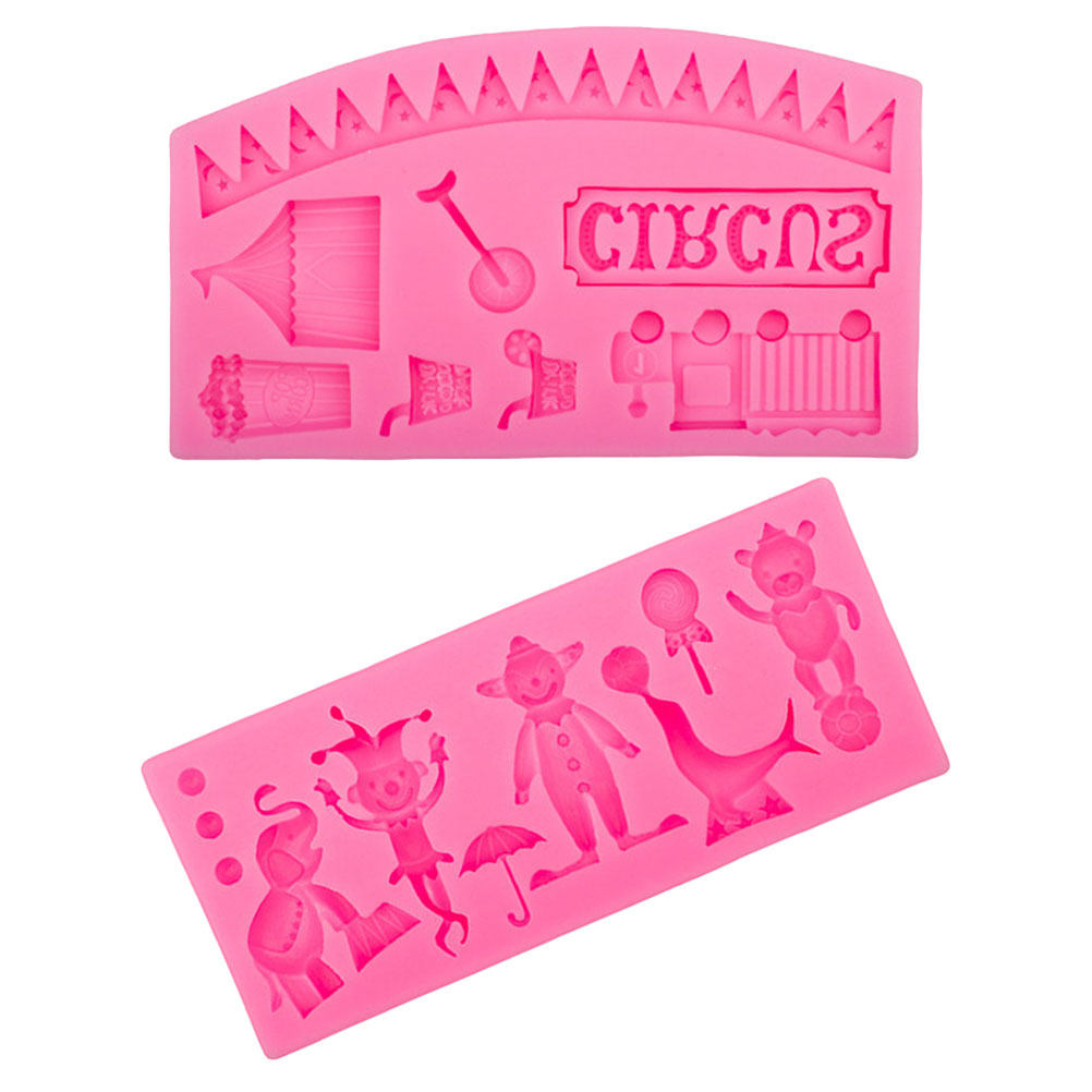 2Pcs Silicone Circus Fondant M - огляд і ціна Silicone Cake Mold