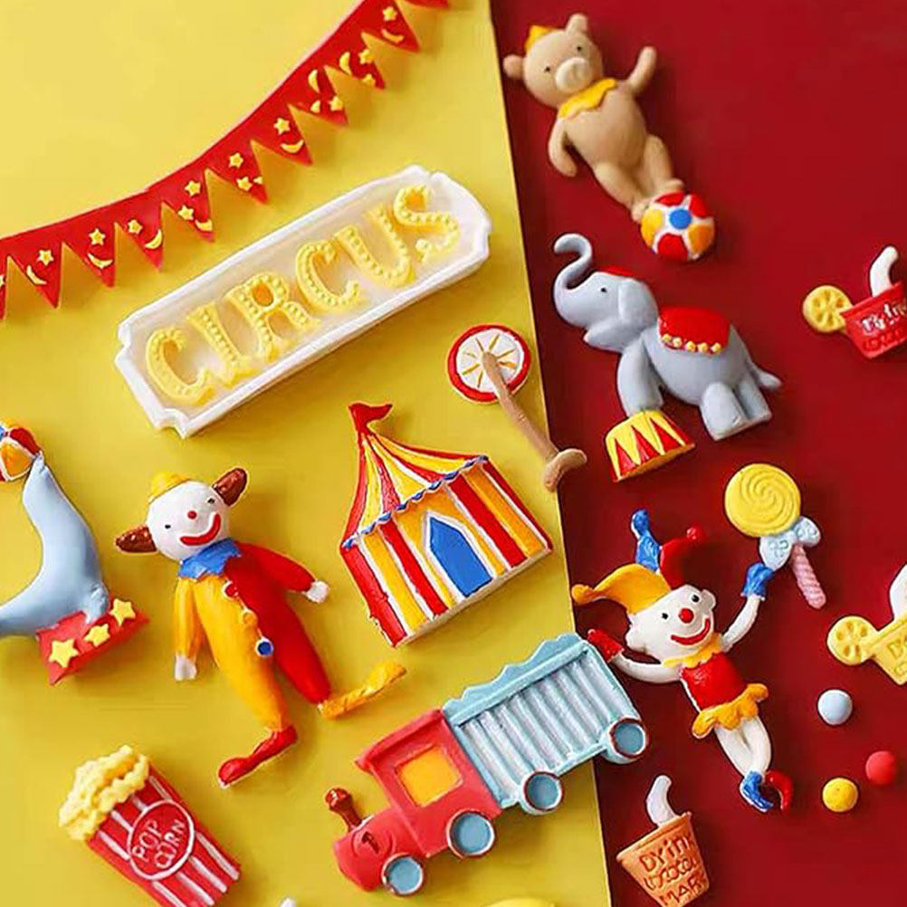 2Pcs Silicone Circus Fondant M - огляд і ціна Silicone Cake Mold