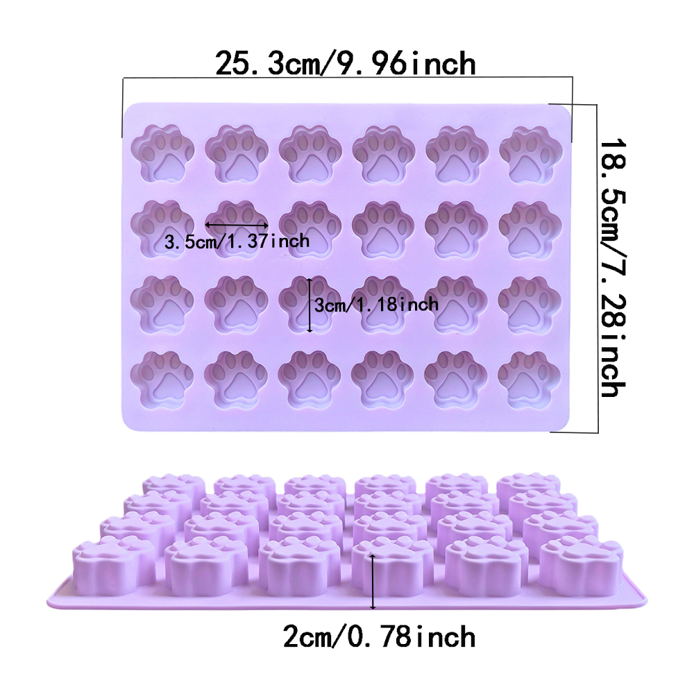 1pc 24 hole cat paw shaped cho - огляд і ціна Silicone Cake Mold