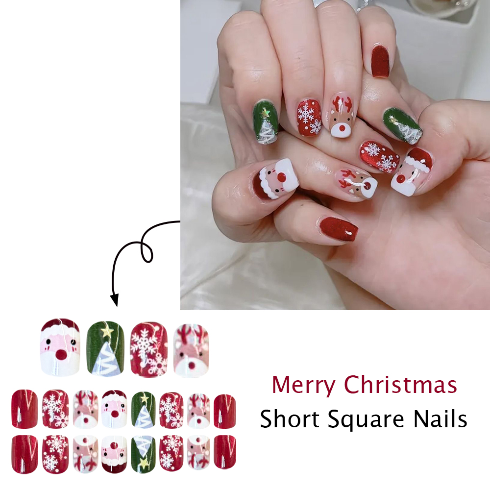 Christmas Press on Nails Santa - огляд і ціна Decorating Tip Set