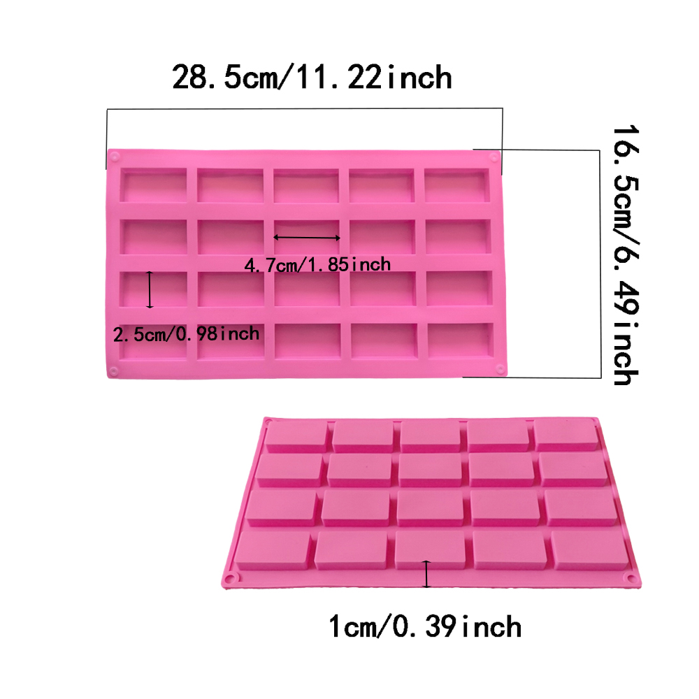 1pc 20 cavity rectangular sili - огляд і ціна Silicone Cake Mold