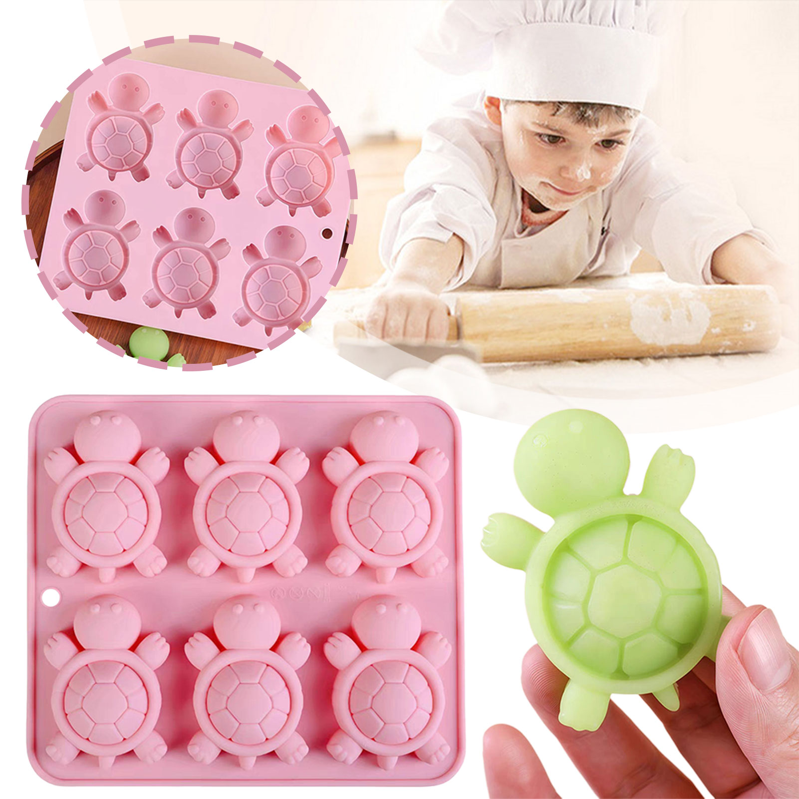 Turtles Ice Tray 3D Tortoises  - огляд і ціна Kitchen Baking Items