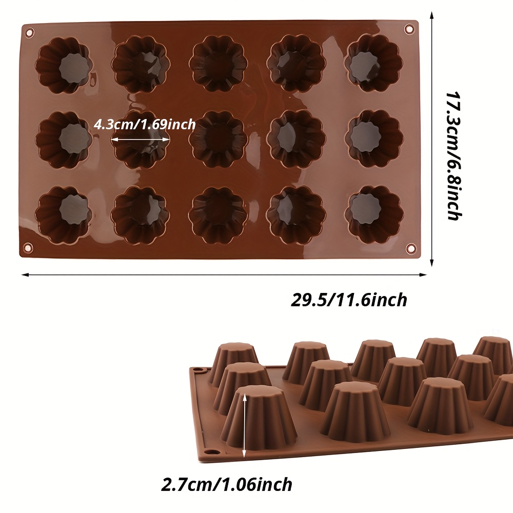 1 X 15-Cavity Silicone Cake Mo - огляд і ціна Silicone Cake Mold