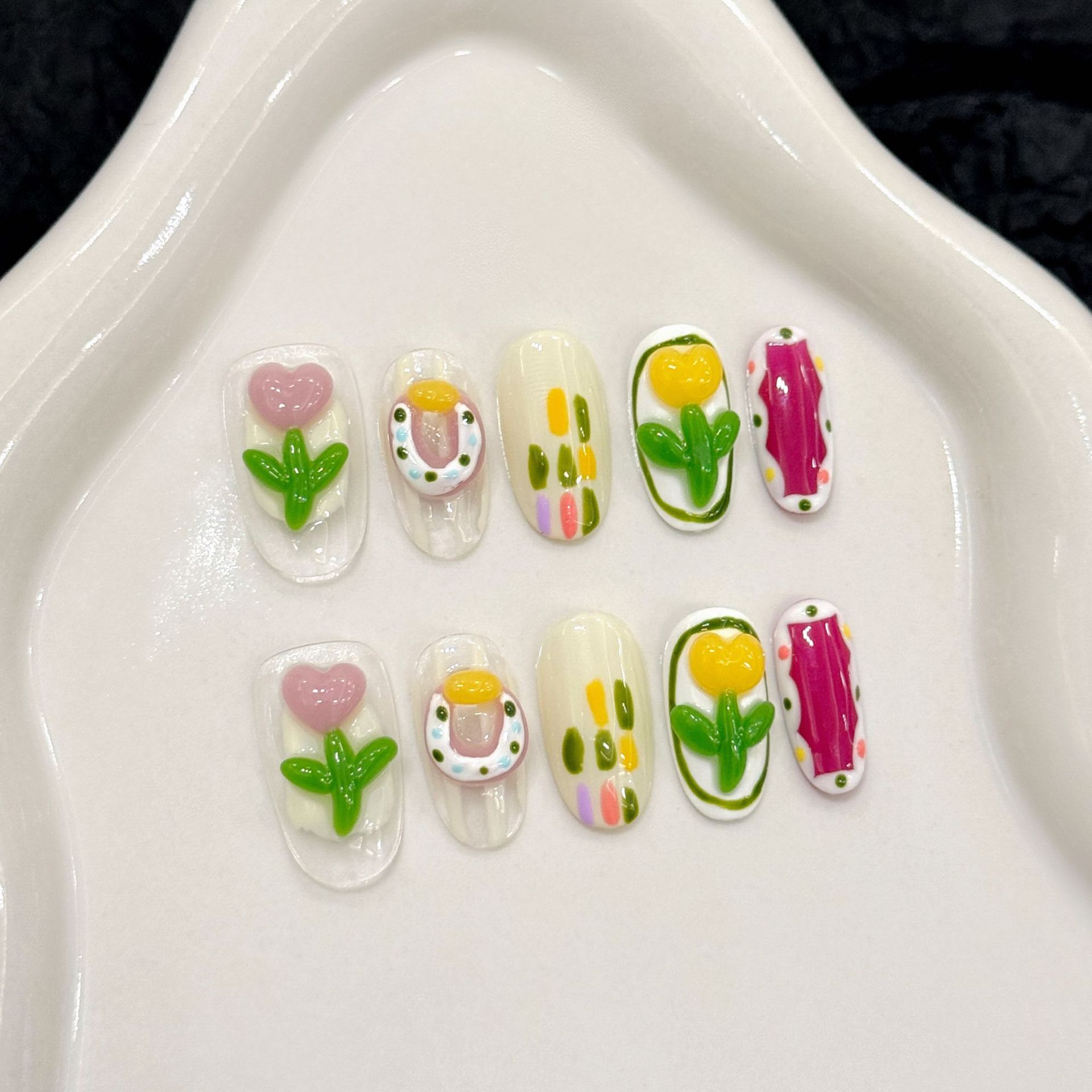 10pcs Handmade Press on Nails  - огляд і ціна Decorating Tip Set