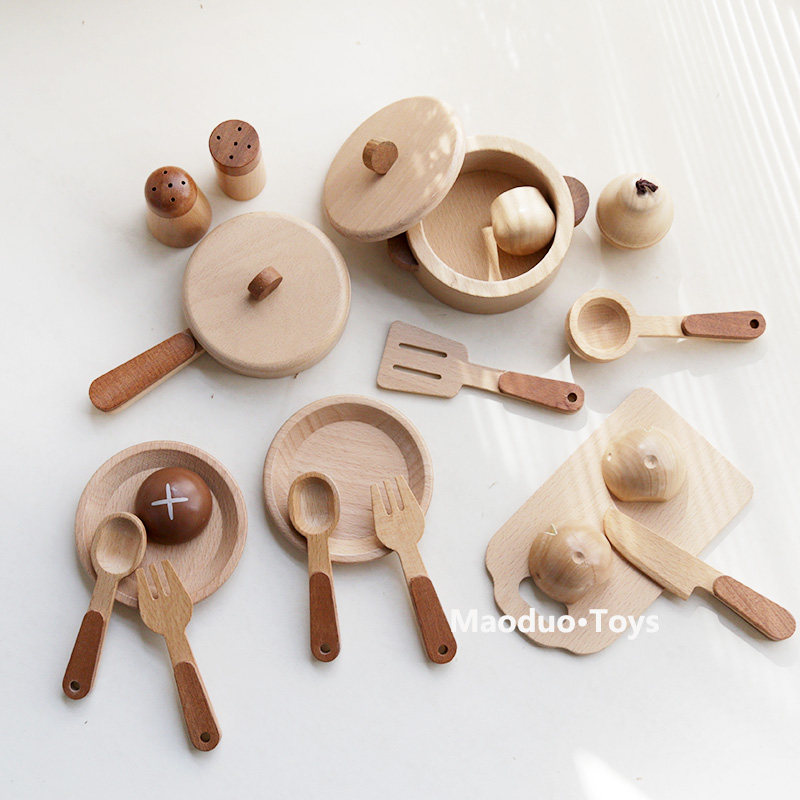 Maoduo Toys Beech Wooden Kids  - огляд і ціна Kitchen Baking Pan Set