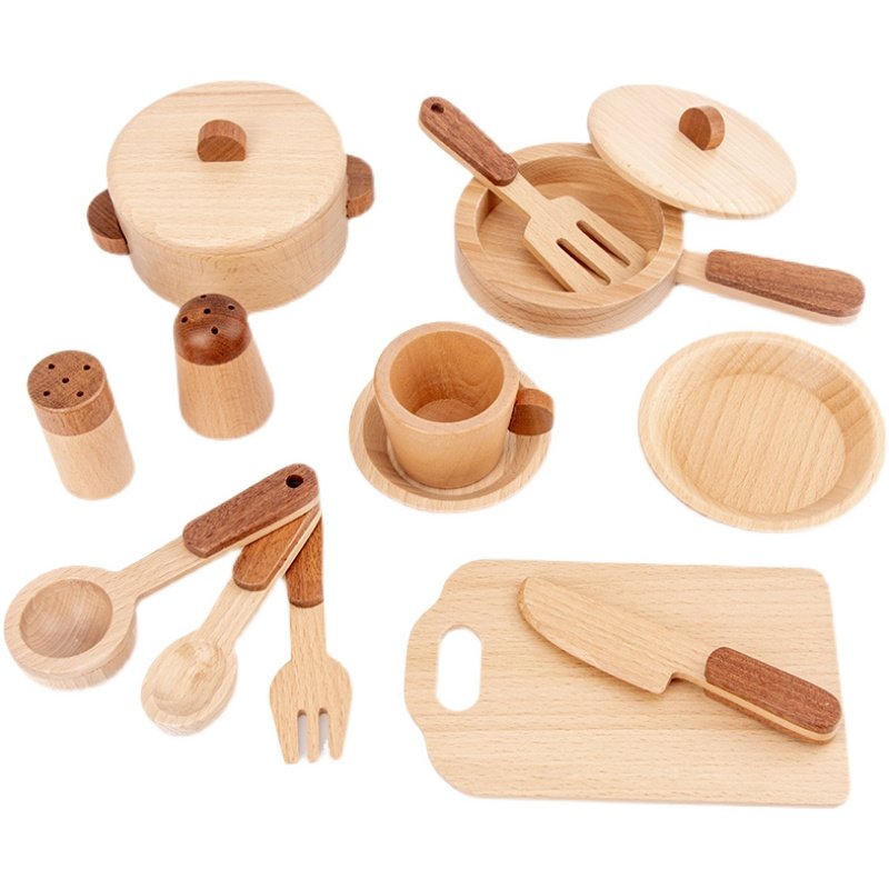 Maoduo Toys Beech Wooden Kids  - огляд і ціна Kitchen Baking Pan Set
