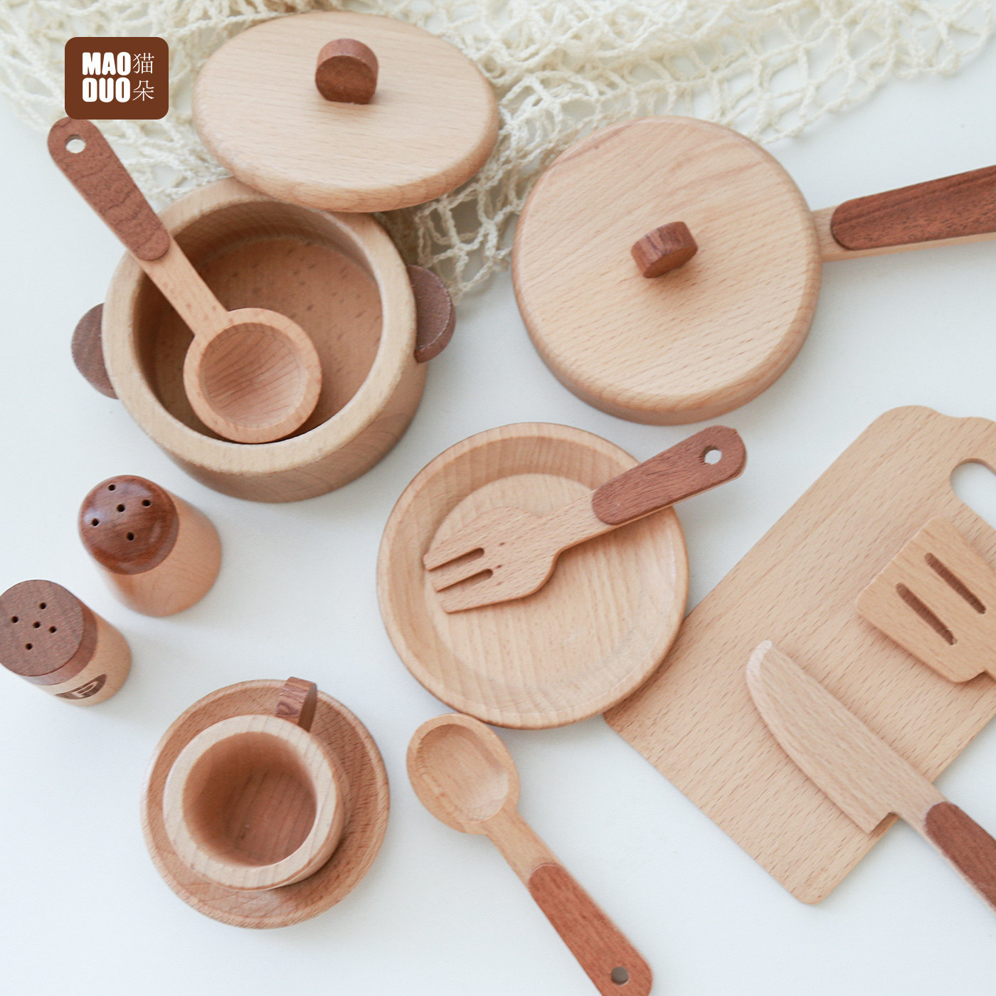 Maoduo Toys Beech Wooden Kids  - огляд і ціна Kitchen Baking Pan Set