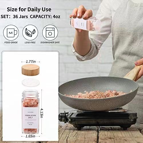 Glass Spice Jars with Bamboo L - огляд і ціна Kitchen Baking Pan Set
