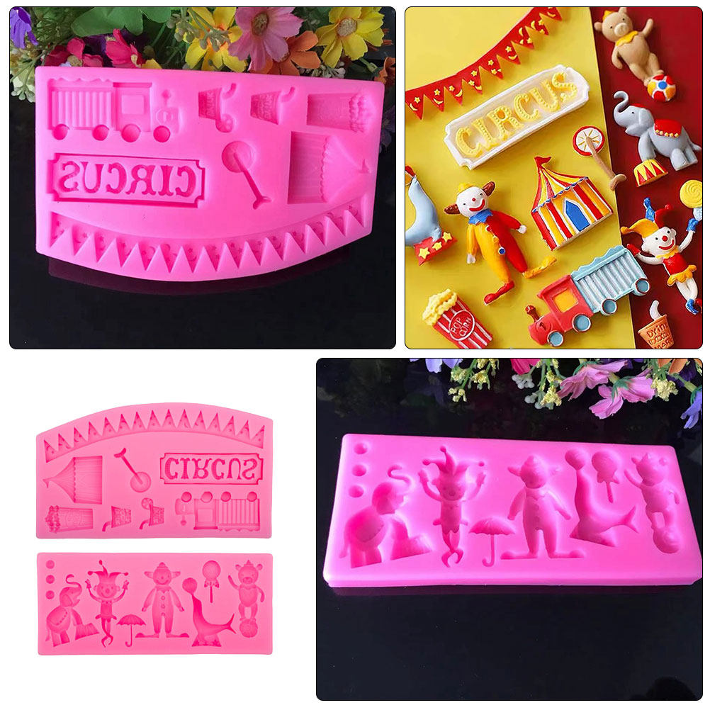 2Pcs Circus Theme Silicone Fon - огляд і ціна Silicone Cake Mold