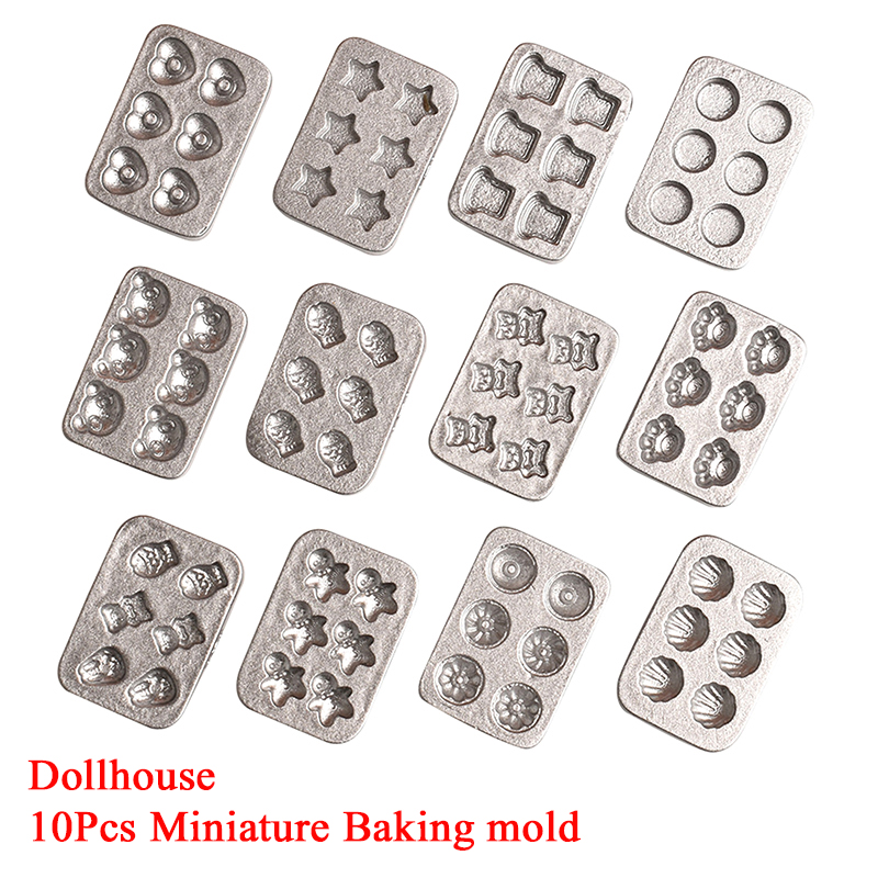 10pcs Doll House Miniature Min - огляд і ціна Silicone Cake Mold