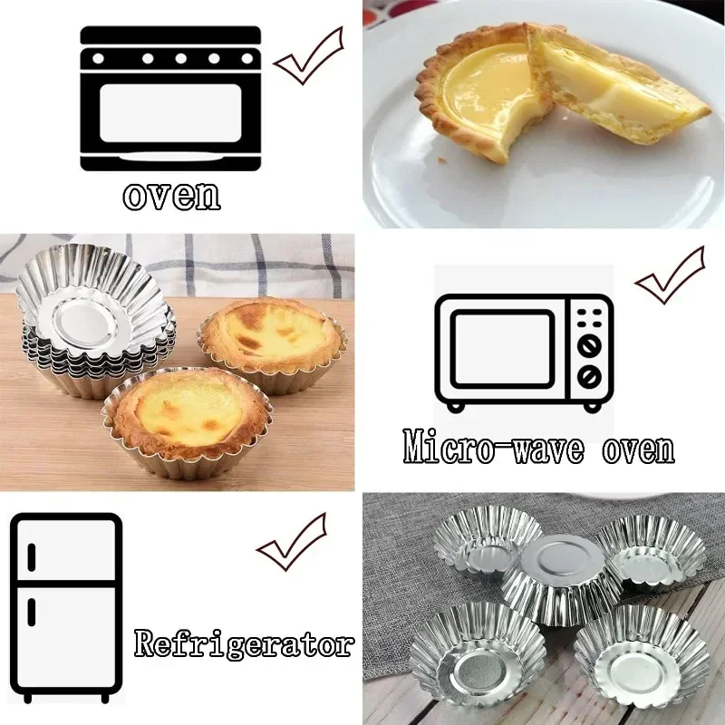 Aluminum 7cm Egg Tart Molds St - огляд і ціна Kitchen Baking Tins