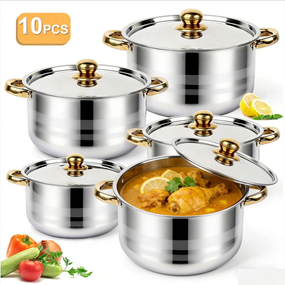 Stainless Steel Pot Set Modern - огляд і ціна Kitchen Baking Pan Set