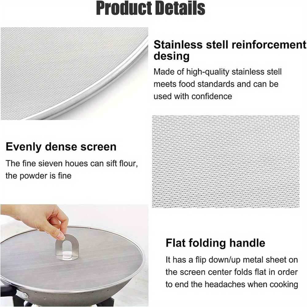 3pcs/pack Splatter Screen for  - огляд і ціна Kitchen Baking Pan Set