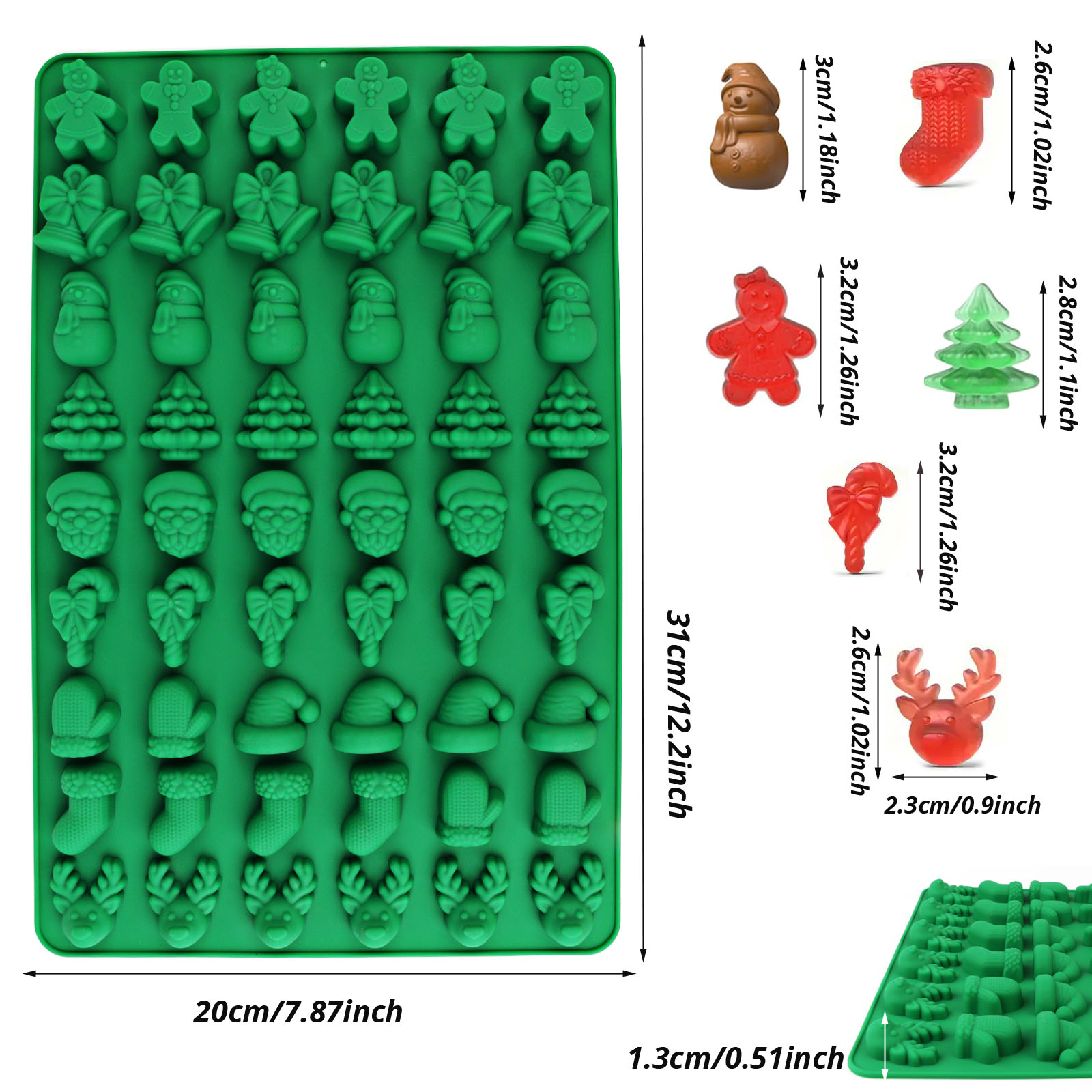 Four Types of Christmas-Themed - огляд і ціна Silicone Cake Mold