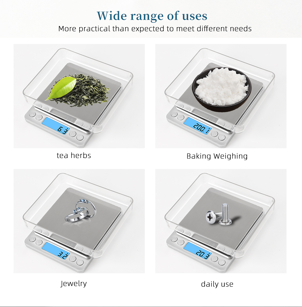 500 0.01g/3kg 0.1g LCD Portabl - огляд і ціна Kitchen Baking Scale