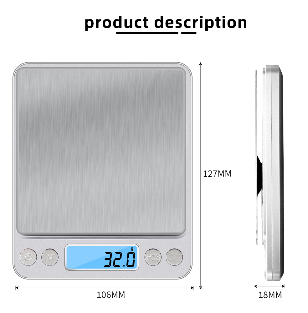500 0.01g/3kg 0.1g LCD Portabl - огляд і ціна Kitchen Baking Scale