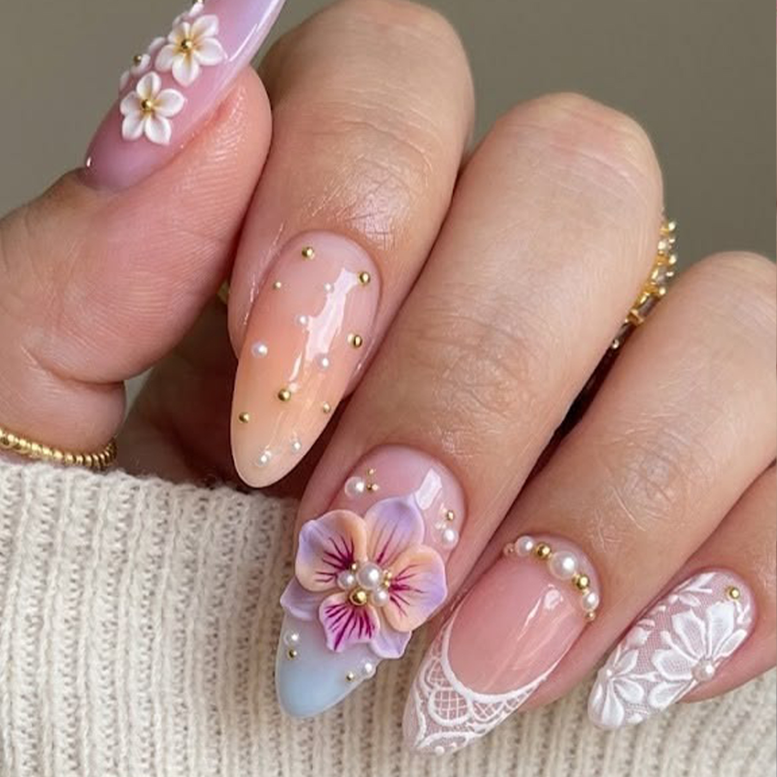 24Pcs Press on Nails Pink Grad - огляд і ціна Decorating Tip Set