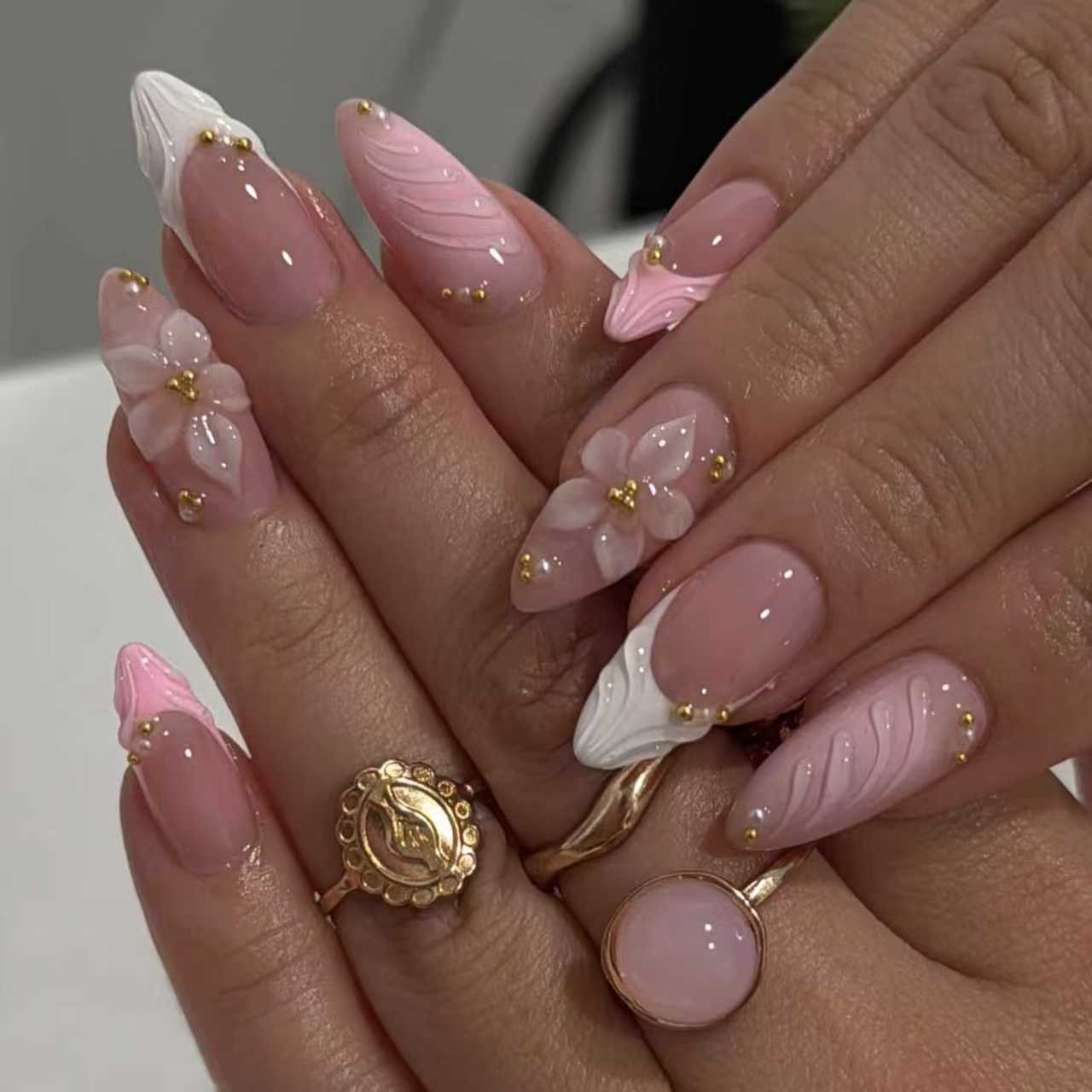 24Pcs Press on Nails Pink Grad - огляд і ціна Decorating Tip Set